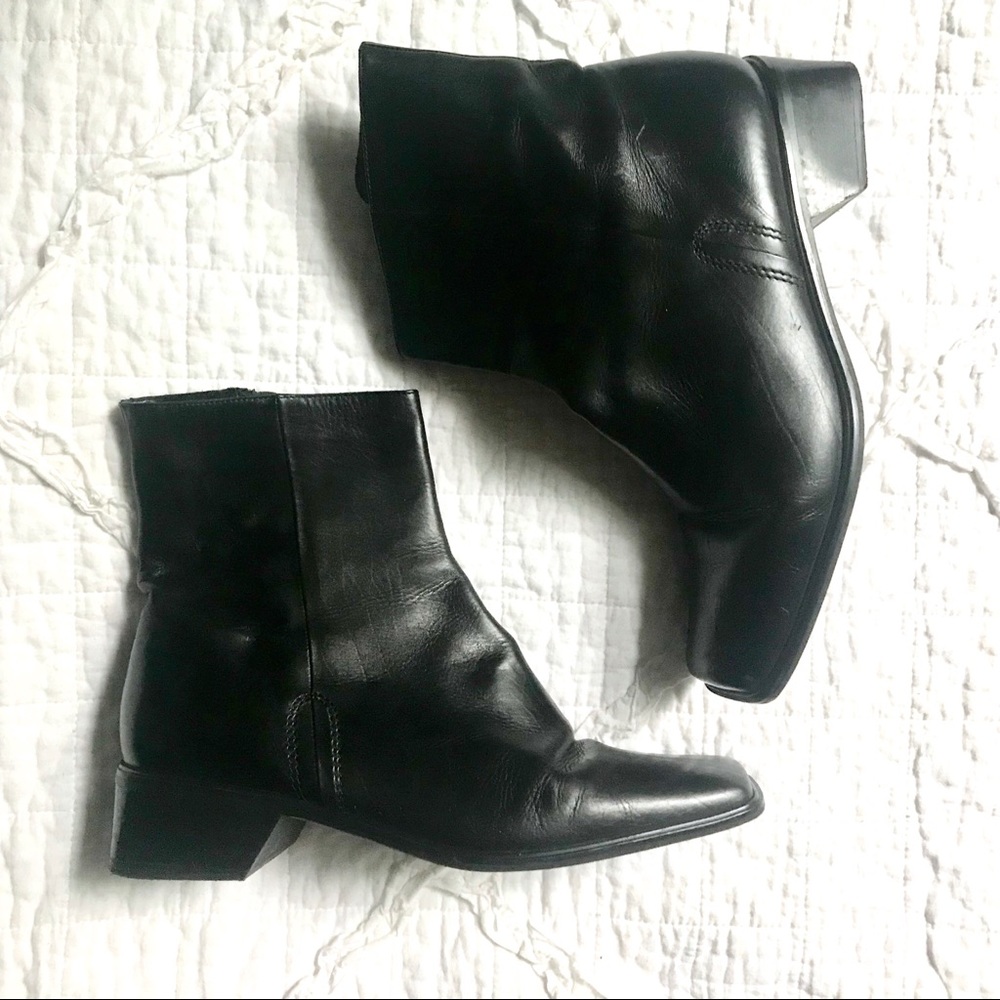 Sesto Meucci Black Ankle Boots Leather Boots